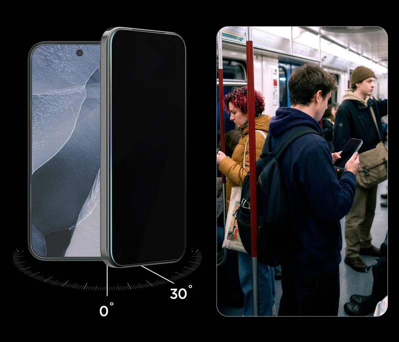 Glas + Applikator für Google Pixel 11 / 10, Spigen Glas.tR EZ Fit Pro (AC) Privacy 2-Pack