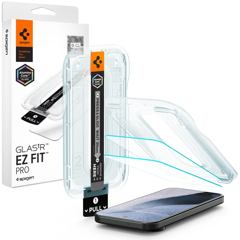 Glas + Applikator für Google Pixel 11 / 11 Pro, Spigen Glas.tR EZ Fit Pro 2-Pack (AC)