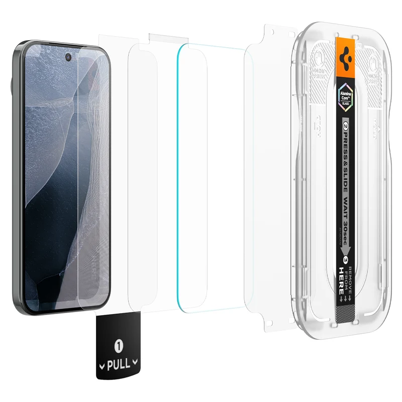 Glas + Applikator für Google Pixel 11 / 11 Pro, Spigen Glas.tR EZ Fit Pro 2-Pack (AC)