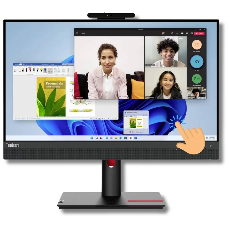 Lenovo ThinkCentre TIO24 Touch 24″ | Intel Core i5‑10500T | WebCam Casse Audio FreeDOS Monitor NUOVO