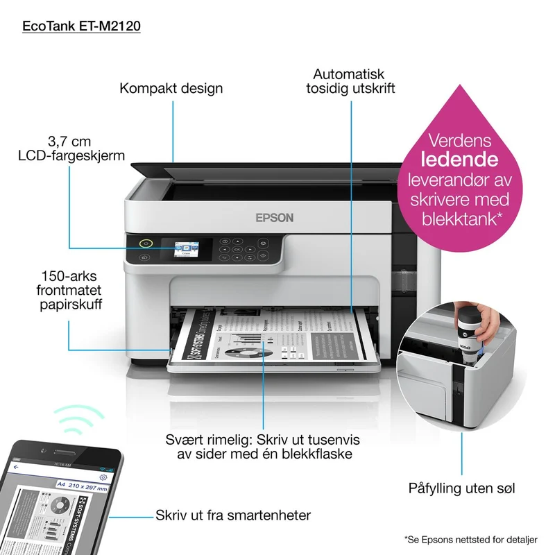 EPSON MULTIFUNZIONE INKJET - ET-M2120 A4 - B/N