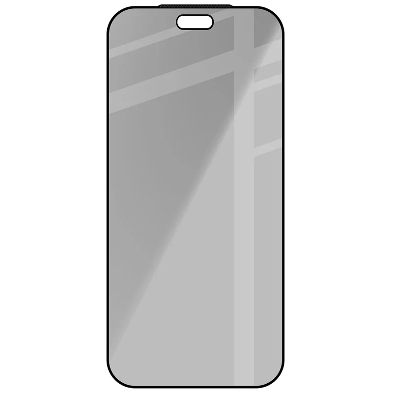 Gehärtetes Glas mit Privatschutzfilter für iPhone 18 Pro, Bizon Glass Edge Shadow, getönt mit schwarzer Rahmen