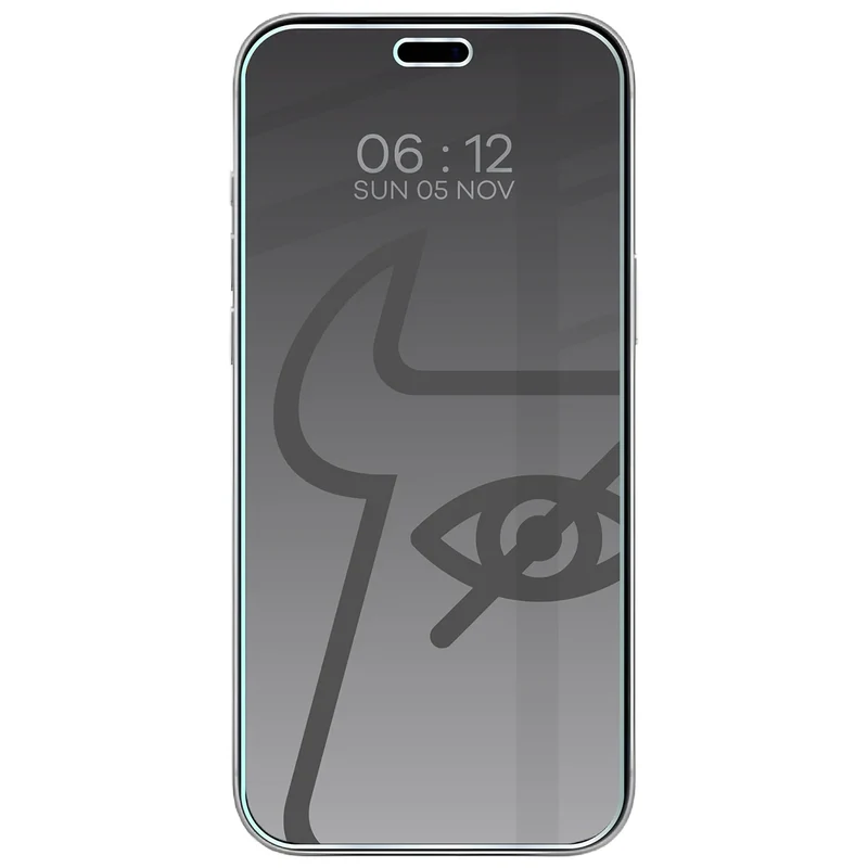 Gehärtetes Glas mit Privatschutzfilter für iPhone 18 Pro Max, Bizon Glass Clear Shadow, getönt