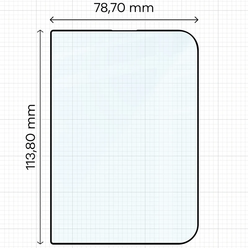 Gehärtetes Glas für iPhone Duo, Bizon Glass Edge, Schwarzer Rahmen