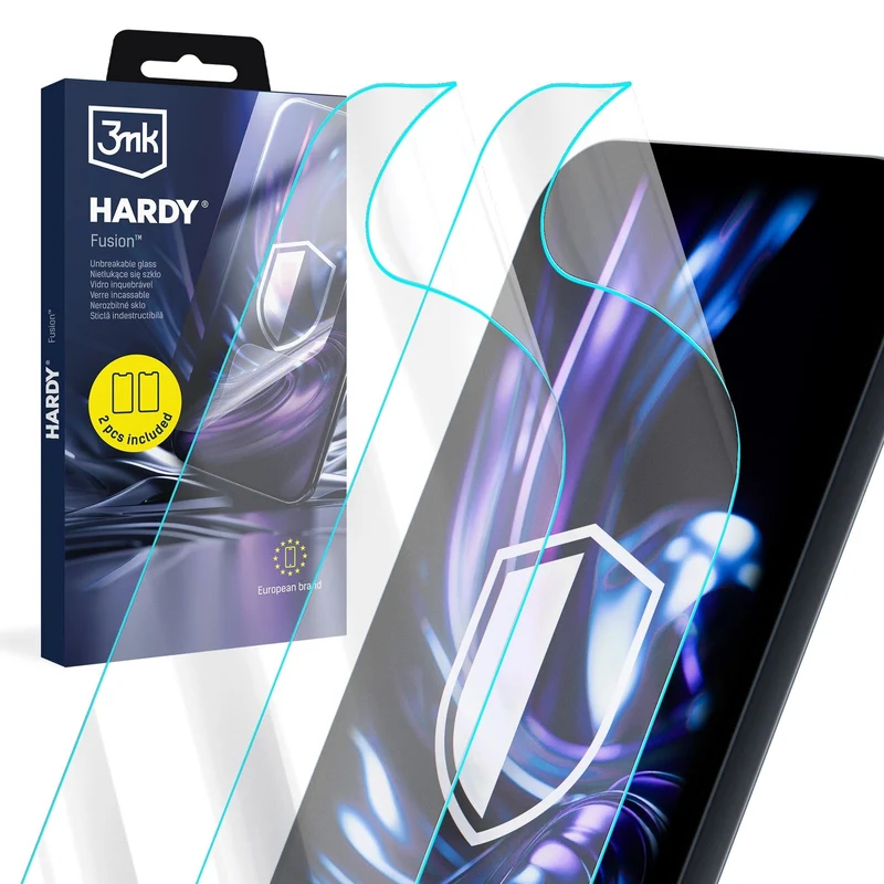 Hybridglas für Xiaomi POCO F9 Pro, 3mk Hardy Fusion, 2 Stück