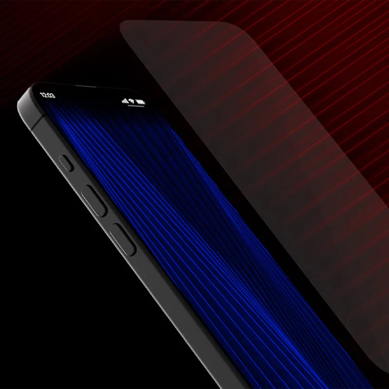 Saphirglas für iPhone 18 Pro Max, Hammer Glass Sapphire Superior, Schwarzer Rahmen