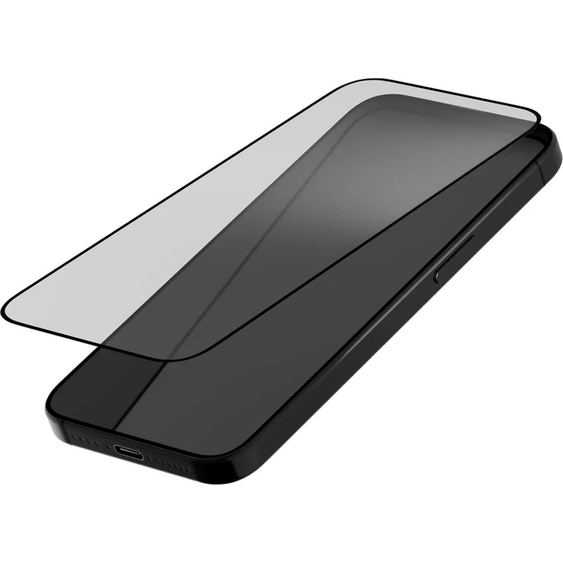 Saphirglas für iPhone 18 Pro, Hammer Glass Sapphire Superior, Schwarzer Rahmen