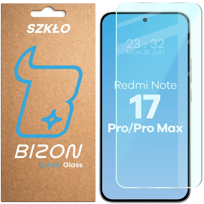 Gehärtetes Glas für Xiaomi Redmi Note 17 Pro 5G / Pro Max 5G, Bizon Glass Clear