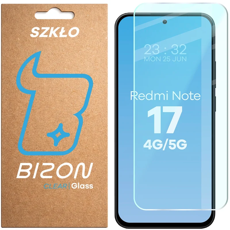 Gehärtetes Glas für Xiaomi Redmi Note 17 4G/5G, Bizon Glass Clear