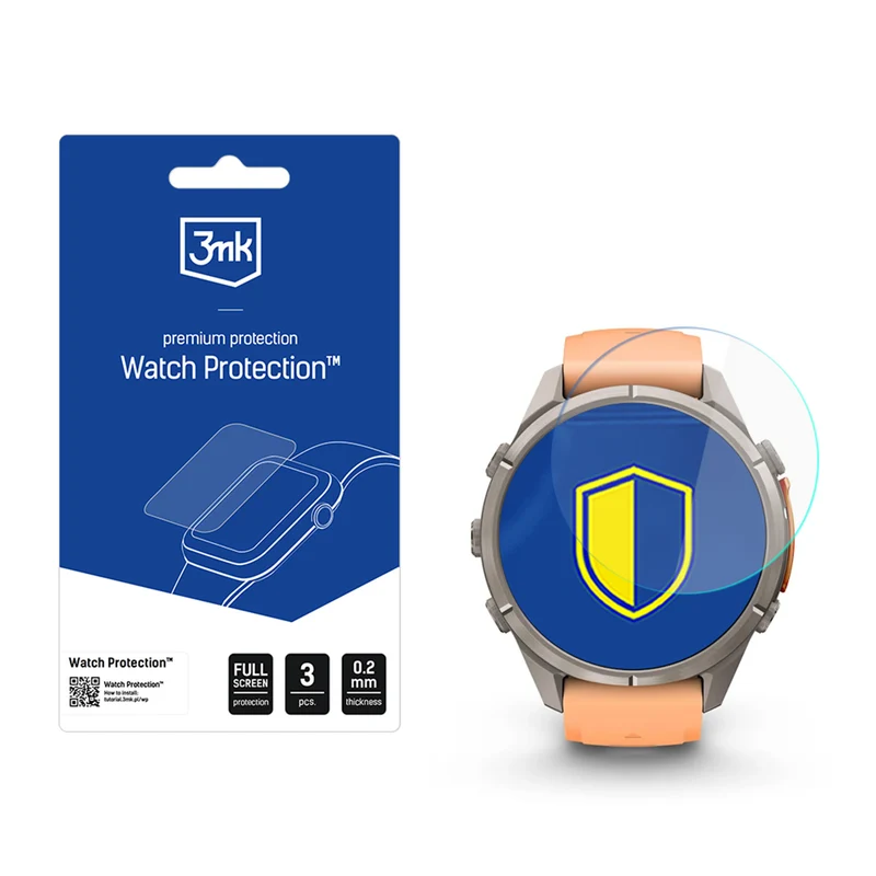 Hybridglas für Garmin Fenix 9 Pro 43mm, 3mk Watch Protection, 3 Stück