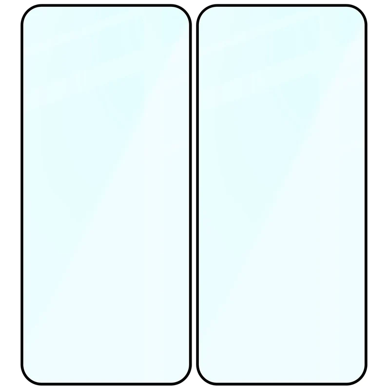 Gehärtetes Glas für Xiaomi Redmi Note 17 4G/5G, Bizon Glass Edge Duo, Schwarzer Rahmen, 2 Stück