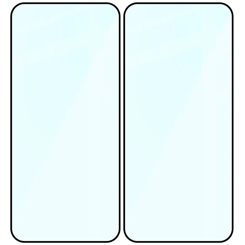 Gehärtetes Glas für Xiaomi Redmi Note 17 Pro 5G / Pro Max 5G, Bizon Glass Edge Duo, Schwarzer Rahmen, 2 Stück