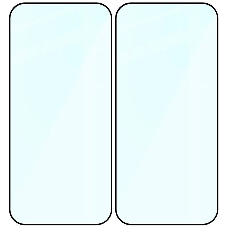 Gehärtetes Glas für Xiaomi POCO F9 Pro, Bizon Glass Edge Duo, Schwarzer Rahmen, 2 Stück