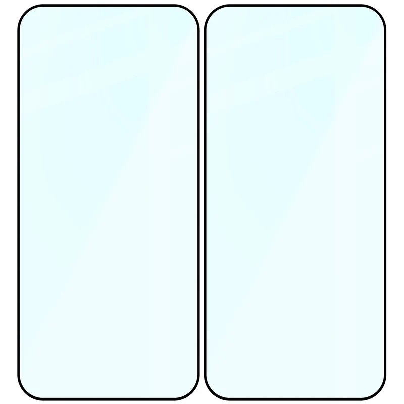 Gehärtetes Glas für Xiaomi POCO F9 Ultra, Bizon Glass Edge Duo, Schwarzer Rahmen, 2 Stück