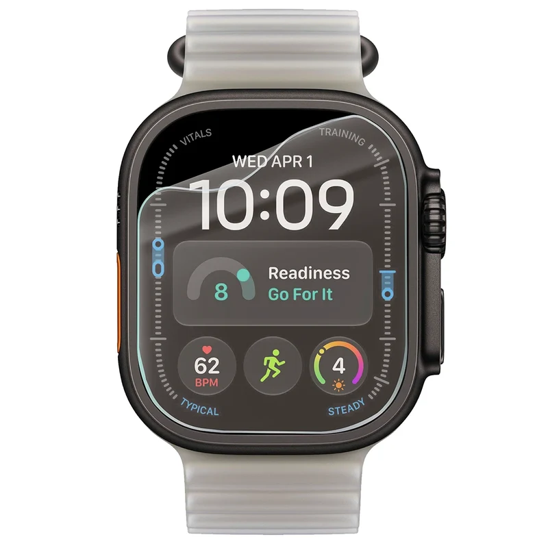 Matte Folie für Apple Watch Ultra 4 49mm, Bizon Watch Film Matte Duo, 2 Stück