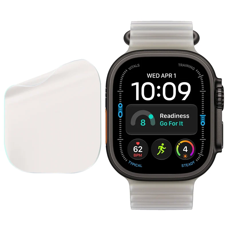 Matte Folie für Apple Watch Ultra 4 49mm, Bizon Watch Film Matte Duo, 2 Stück