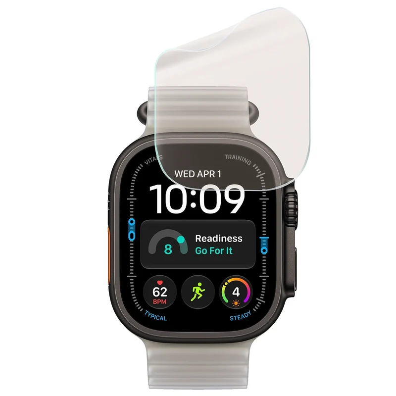 Matte Folie für Apple Watch Ultra 4 49mm, Bizon Watch Film Matte Duo, 2 Stück
