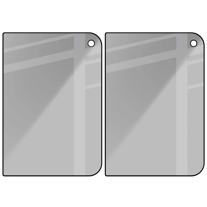 Gehärtetes Glas mit Privatschutzfilter für iPhone Duo, Bizon Glass Edge Shadow Duo, getönt mit schwarzer Rahmen, 2 Stück