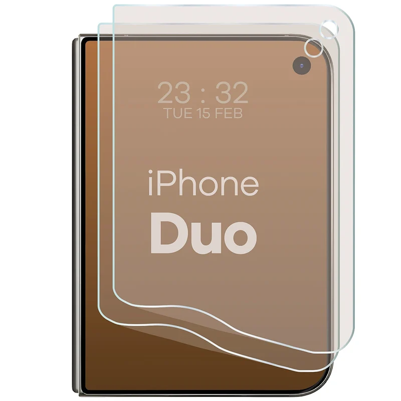 Matte Folie für iPhone Duo, Bizon Film Matte Duo, 2 Stück