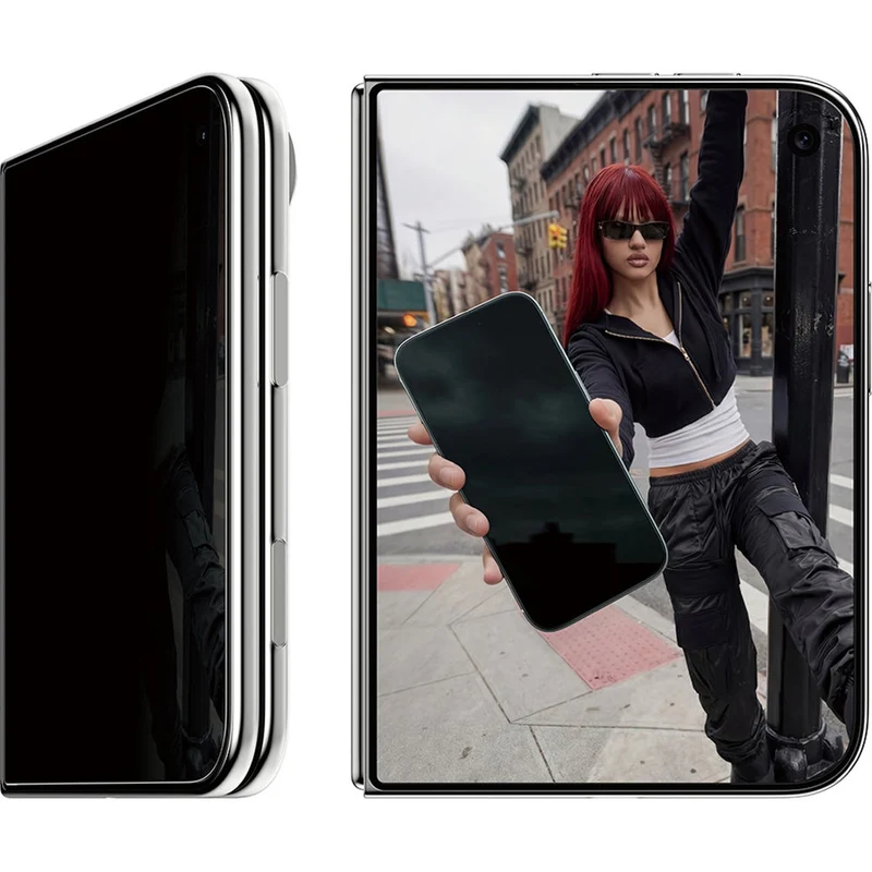 Sichtschutzglas mit Applikator für iPhone Duo, SAFE by PanzerGlass Ultra-Wide Fit Privacy mit EasyAligner