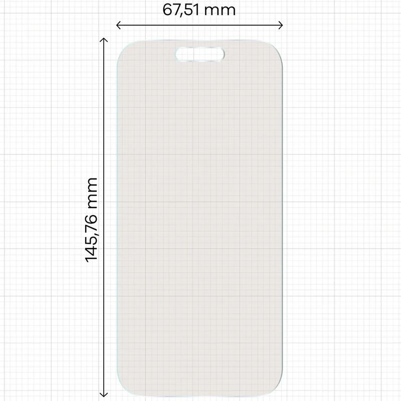 2x Matte Folie mit dem umweltfreundlichen Applikator für iPhone 17, Bizon Eplikator Film Matte
