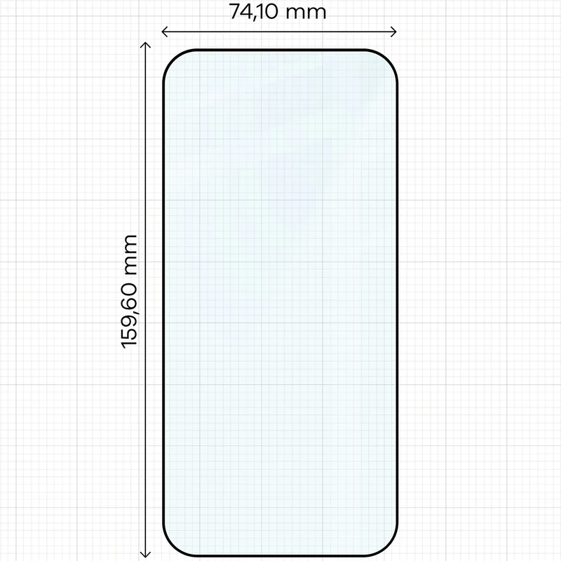 Gehärtetes Glas für iPhone 18 Pro Max / 17 Pro Max, Bizon Glass Edge Duo, 2 Stück