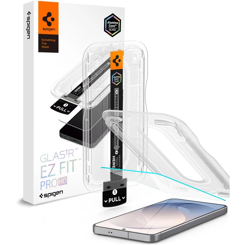 Glas + Applikator für Galaxy S26 FE, Spigen Glas.tR EZ Fit Pro 1-Pack (AC)