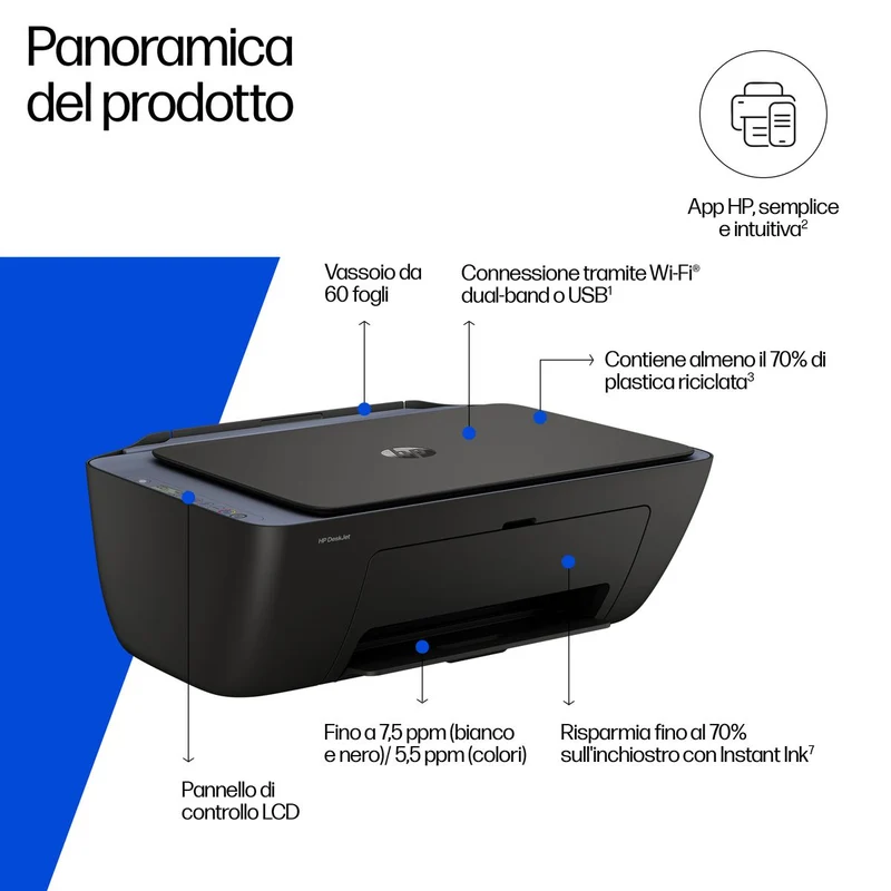 HP DeskJet 2921: Stampante Multifunzione Nuova Wi-Fi