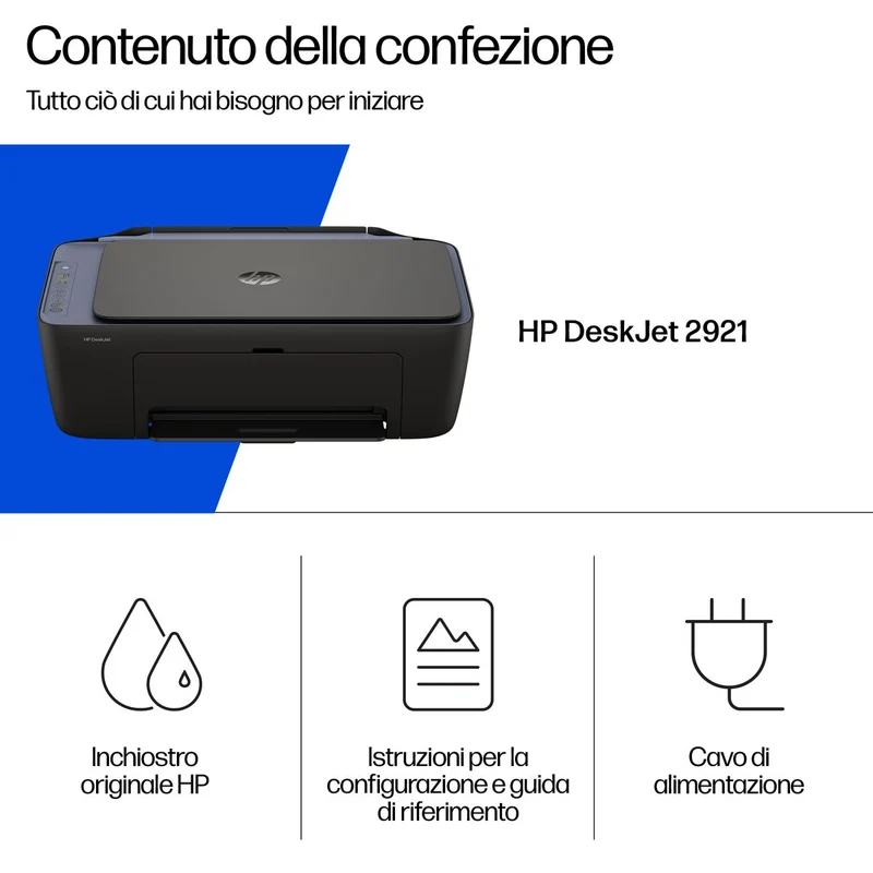 HP DeskJet 2921: Stampante Multifunzione Nuova Wi-Fi
