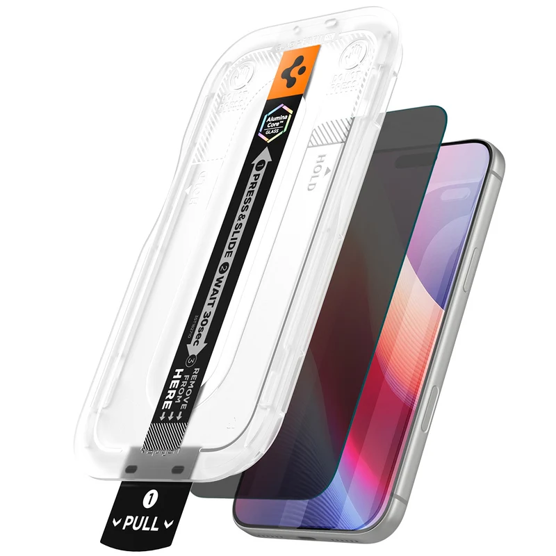 Glas + Applikator für iPhone 18 Pro Max, Spigen Glas.tR EZ Fit Pro (AC) Privacy 1-Pack