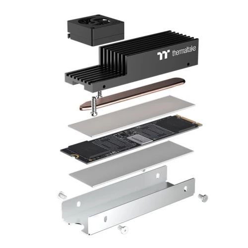 MS-1 Air Cooler M.2 2280 SSD Cooler Full Black