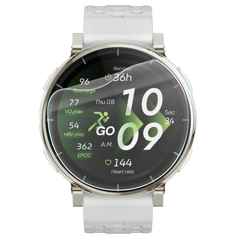 Schutzfolie für den Bildschirm für Amazfit Active 3 Premium, Bizon Watch HydroFlex, 3 Stück