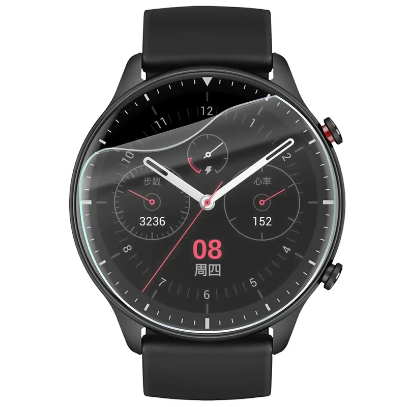 Schutzfolie für den Bildschirm für Amazfit GTR 2, Bizon Watch HydroFlex, 3 Stück