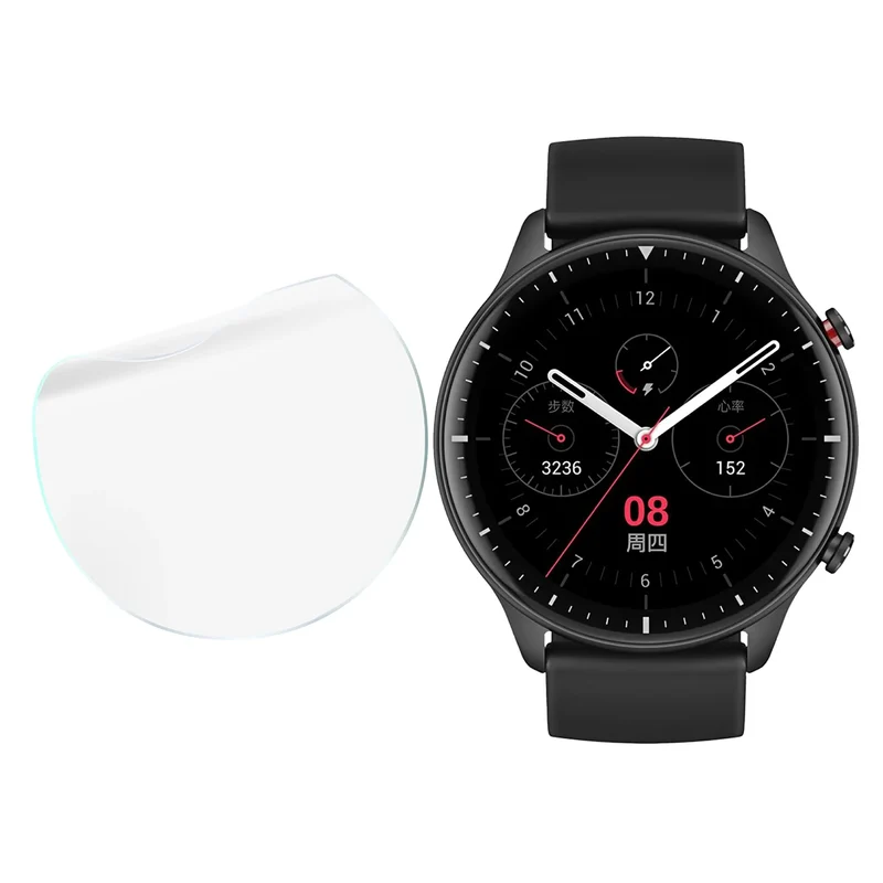 Schutzfolie für den Bildschirm für Amazfit GTR 2, Bizon Watch HydroFlex, 3 Stück