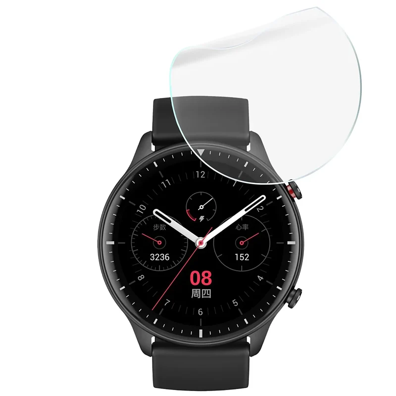 Schutzfolie für den Bildschirm für Amazfit GTR 2, Bizon Watch HydroFlex, 3 Stück