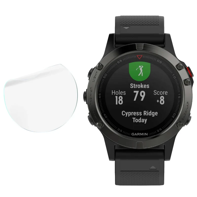Schutzfolie für den Bildschirm für Garmin Fenix 5 Sapphire (47 mm), Bizon Watch HydroFlex, 3 Stück