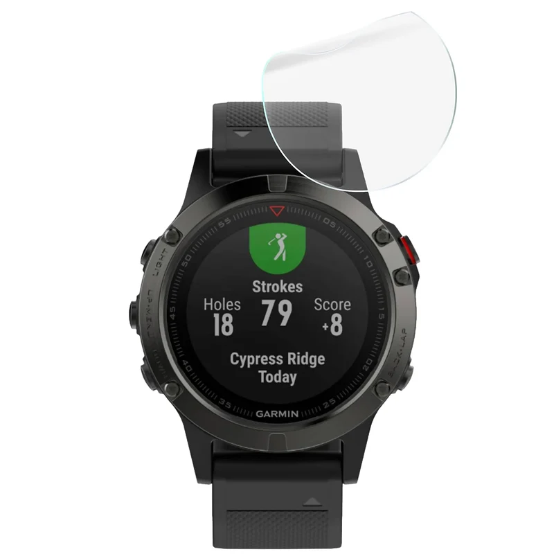 Schutzfolie für den Bildschirm für Garmin Fenix 5 Sapphire (47 mm), Bizon Watch HydroFlex, 3 Stück