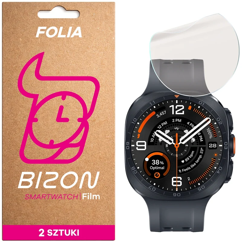 Matte Folie für Galaxy Watch Ultra 2 (2026) 47 mm, Bizon Watch Film Matte Duo, 2 Stück