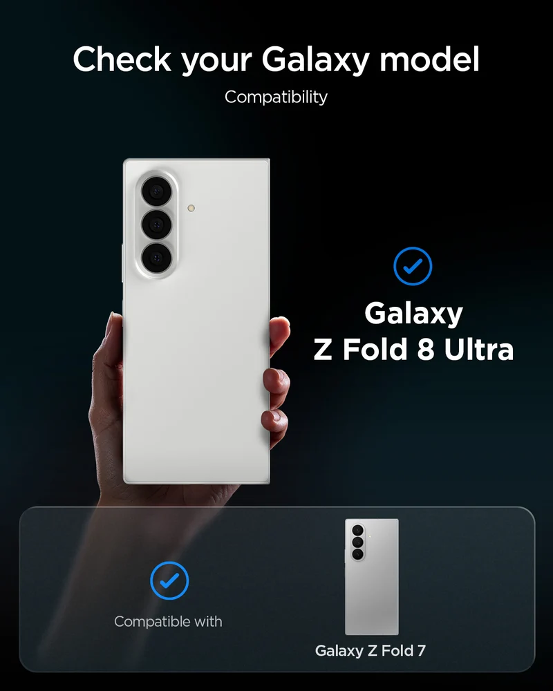 Glas + Applikator für Galaxy Z Fold7 / Fold8 Ultra, Spigen Glas.tR EZ Fit Pro (AC) Privacy 2-Pack