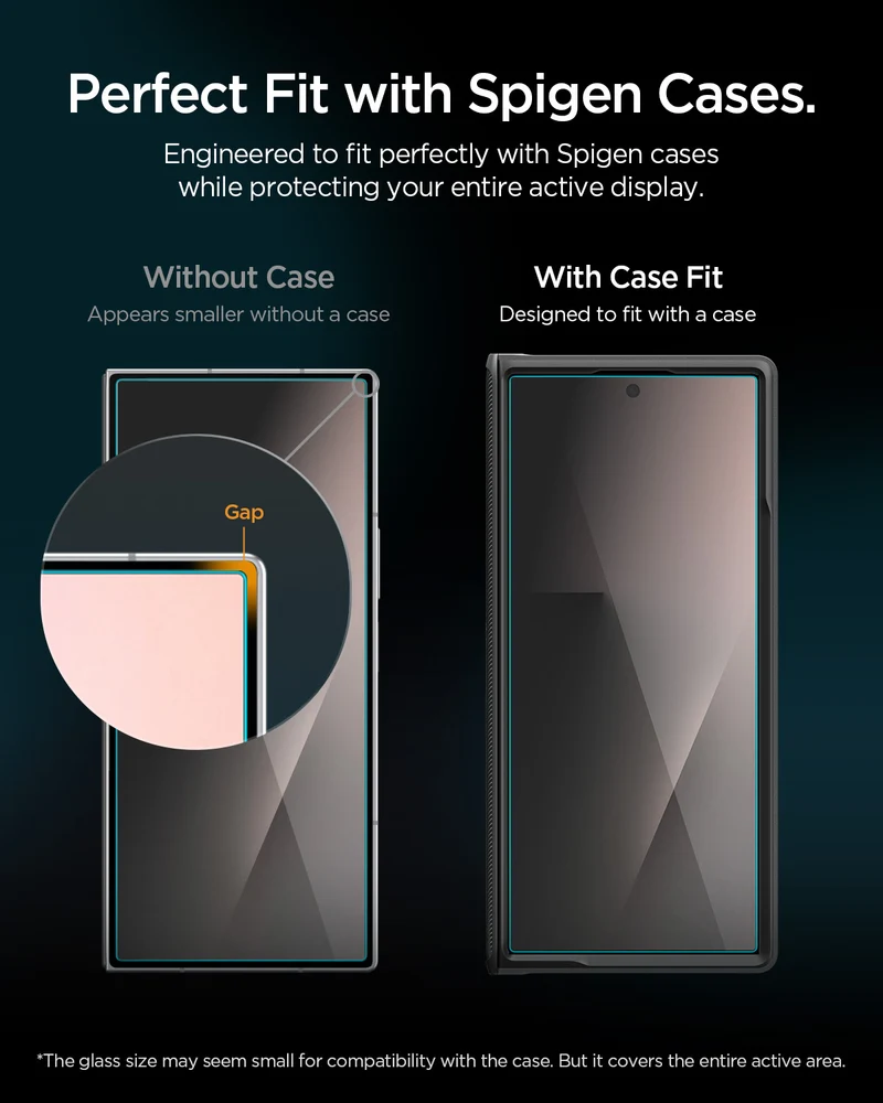 Glas + Applikator für Galaxy Z Fold7 / Fold8 Ultra, Spigen Glas.tR EZ Fit Pro (AC) Privacy 2-Pack