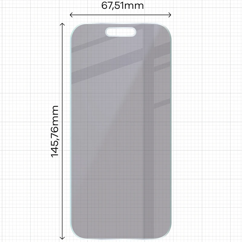 2x Hybridglas mit Sichtschutz mit dem umweltfreundlichen Applikator für iPhone 17 Pro, Bizon Eplikator Hybrid Shadow