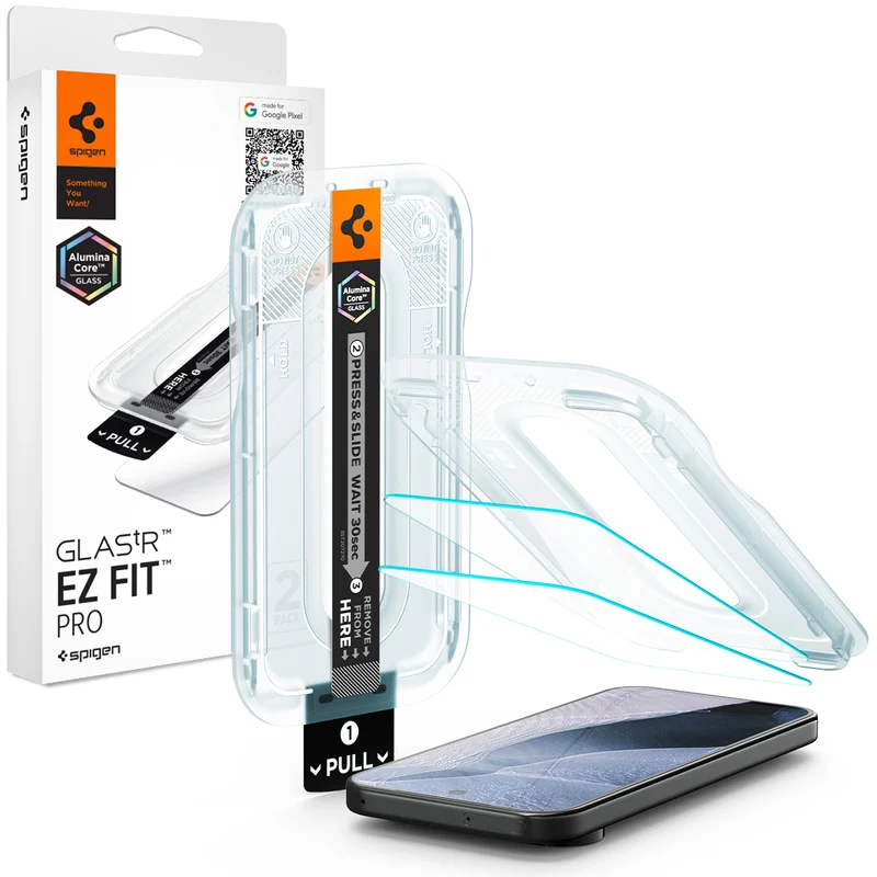 Glas + Applikator für Google Pixel 11 Pro XL, Spigen Glas.tR EZ Fit Pro 2-Pack (AC)