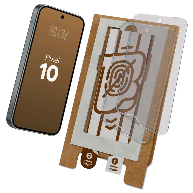 2x Matte Folie mit dem umweltfreundlichen Applikator für Google Pixel 10, Bizon Eplikator Film Matte