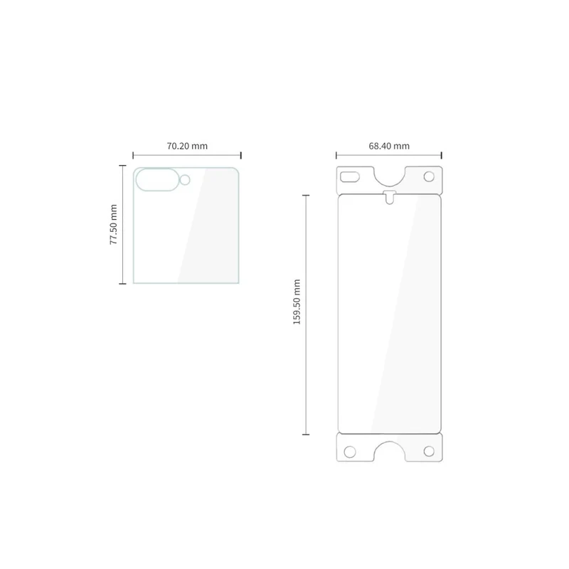 Gehärtetes Glas und Schutzfolie für Galaxy Z Flip 8 / Z Flip 7, Tech-Protect Easy Set Foil Glass Fit+ 4in1, 4er-Set