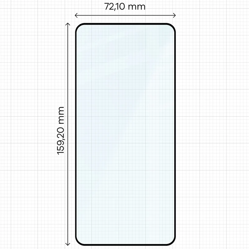 Gehärtetes Glas für Vivo V70 Lite 5G, Bizon Glass Edge Duo, Schwarzer Rahmen, 2 Stück