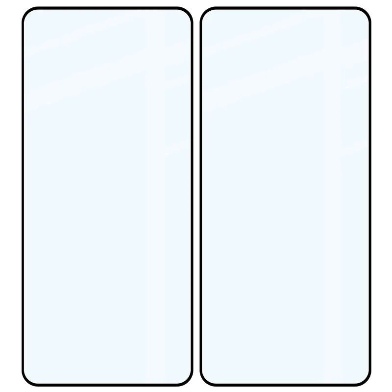 Gehärtetes Glas für Vivo V70 Lite 5G, Bizon Glass Edge Duo, Schwarzer Rahmen, 2 Stück