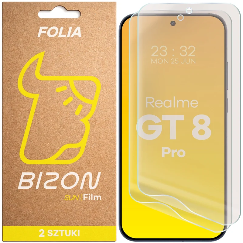 Matte Folie für Realme GT 8 Pro, Bizon Film Sun Duo, 2 Stück