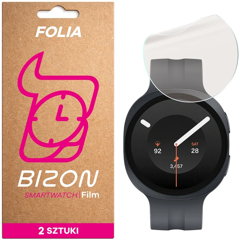 Matte Folie für Galaxy Watch 9 44 mm, Bizon Watch Film Matte Duo, 2 Stück