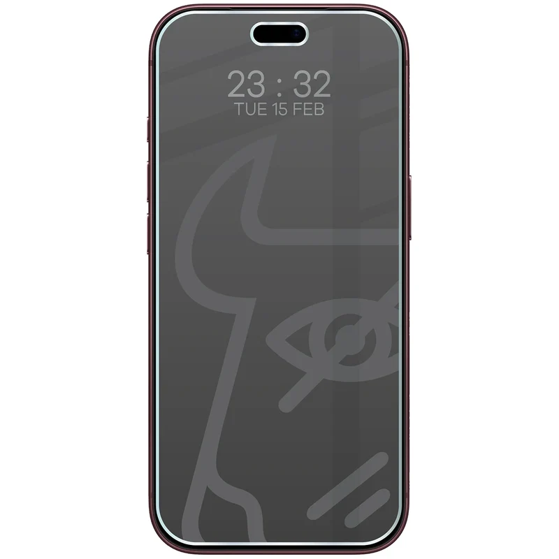Hybridglas mit Privatschutzfilter für iPhone 18 Pro, Bizon Hybrid Shadow, Matt
