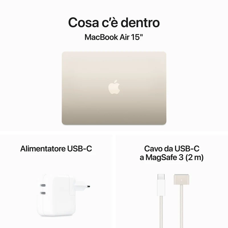 15 Macbook Air Apple M3 Chip 8-Core Cpu Galassia